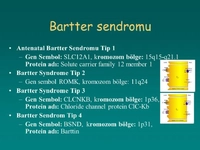 Bartter Sendromunun Sınıflaması
